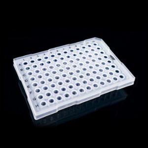 Wuxi Nest 0.2 mL 96 Well PCR Plate, Semi Skirt, Clear, A12 Notch, Compatible with ABI Machine, 5/bag, 25/pk, 100/cs 402601