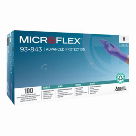 Ansell Glove Microflex Nitrile Violet Blue (8.5 - 9) Thickness 0.11mm Length 245mm ANSE93-843-L