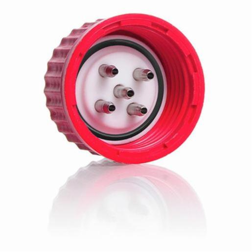 DWK Connection Cap Gl45 Red Pbt PTFE Insert 5 Ports 1 Item SCOT292662809