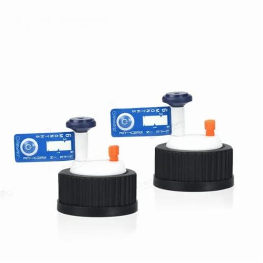 LABPRO QuickFit GL40 Safety Cap With 2 Ports Including 1x Air Valve and 1 x 1/4’’-28 Fitting for 1/8’’ Tubing, 100pcs/ctn LPQ003886