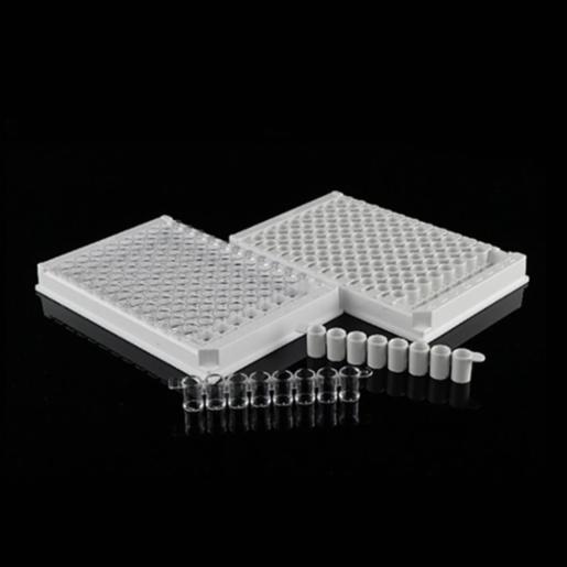 Wuxi Nest 96 Well ELISA Plate, 8-Well, Detachable, High Binding, Clear, Sterile, 5/pk, 50/cs 504201