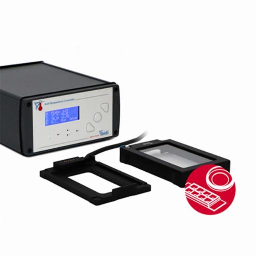 Ibidi , ibidi Heating System Slide/Dish – Silver Line: ibidi Temperature Controller – Silver Line, Incubation Chamber Slide/Dish – Silver Line, with Heated Plate in multiwell format and Heated Lid, Slide Holder, Dish Holder, 12110